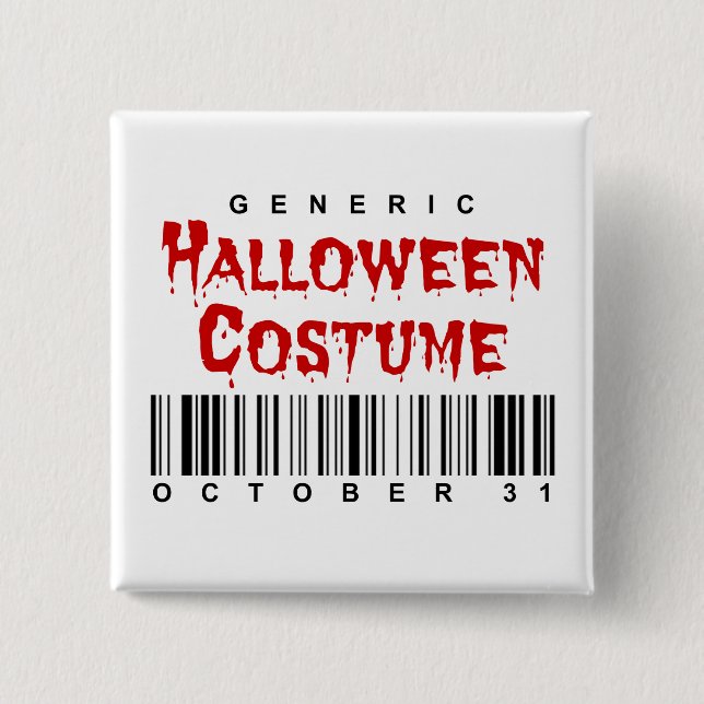 Barcode Generic Halloween Costume 15 Cm Square Badge (Front)