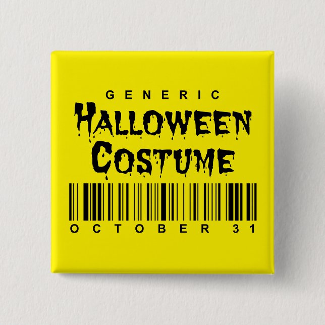 Barcode Generic Halloween Costume 15 Cm Square Badge (Front)