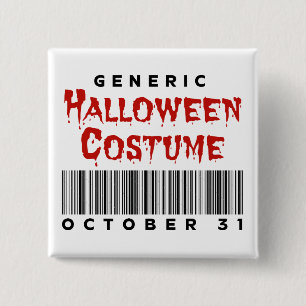 Barcode Generic Halloween Costume October 31 15 Cm Square Badge