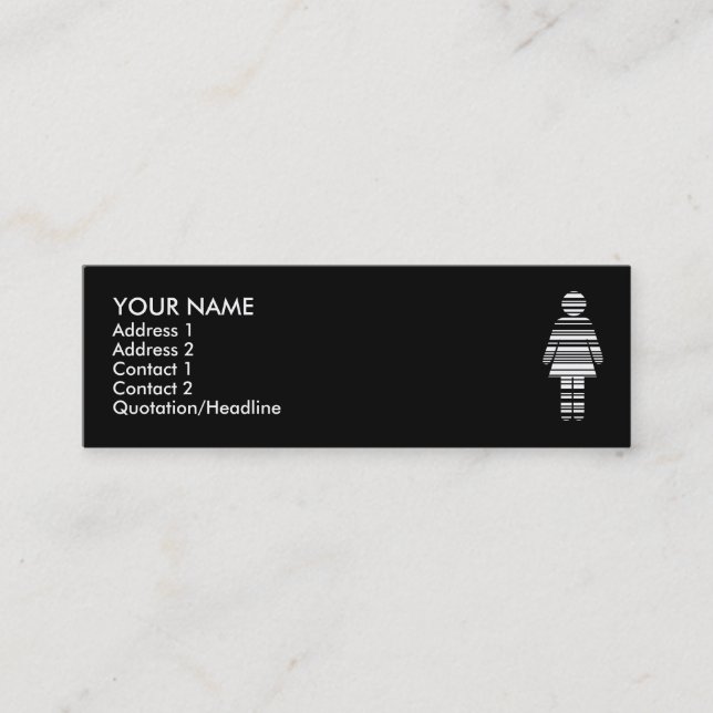 barcode girl : 2-sided : mini business card (Front)
