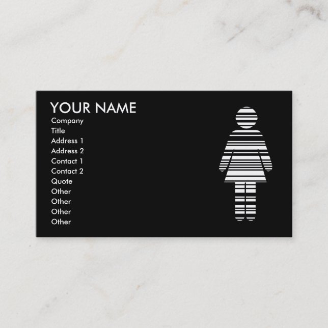 barcode girl business card (Front)