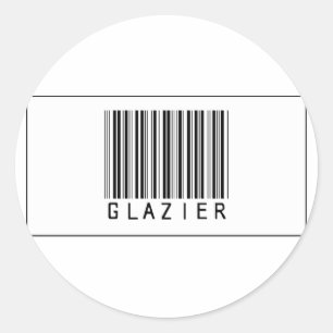 Barcode Glazier Classic Round Sticker