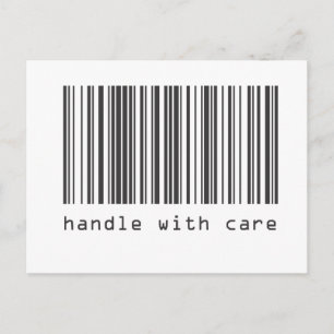 Barcode - Handle With Care Postcard