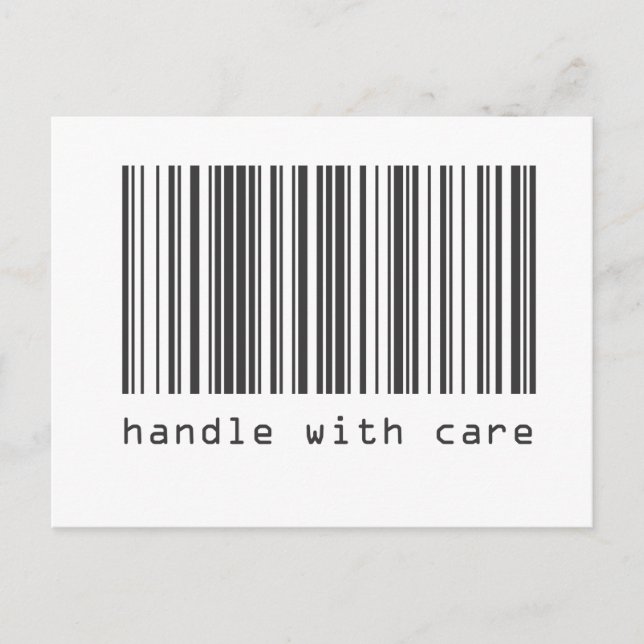 Barcode - Handle With Care Postcard (Front)