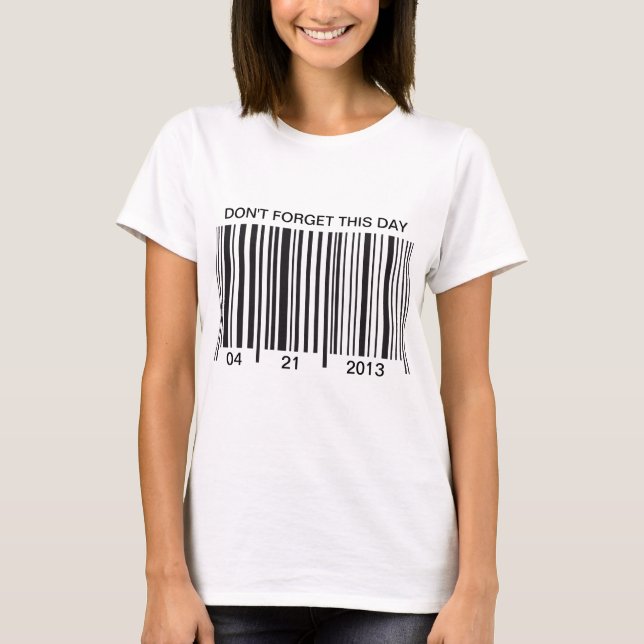 Barcode Happy Birthday t-shirt (Front)