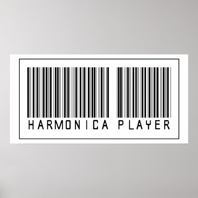 Barcode Harmonica Player Poster (Front)