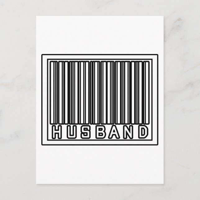 Barcode Husband Postcard (Front)