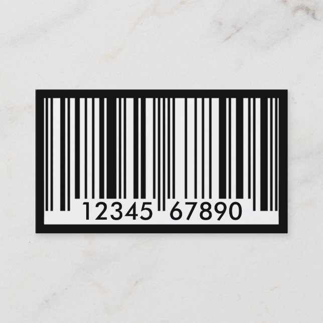 barcode identification business card (Front)