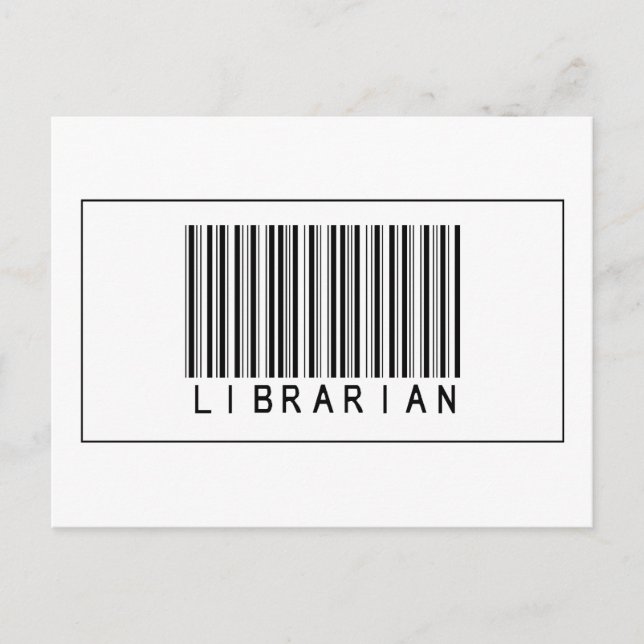 Barcode Librarian Postcard (Front)
