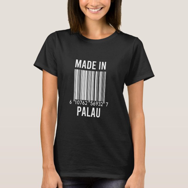 Barcode Made In Palau T-Shirt (Front)