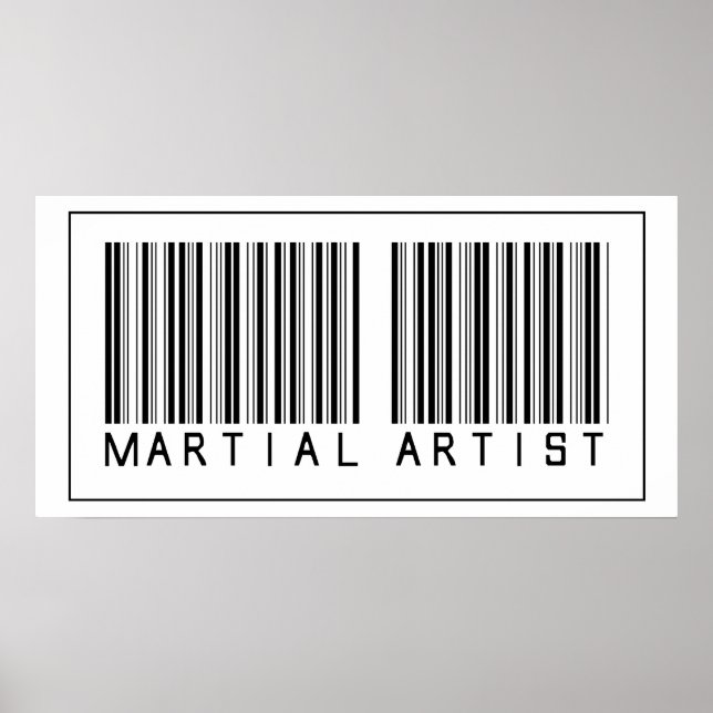Barcode Martial Artist Poster (Front)