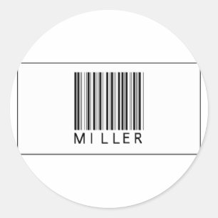 Barcode Miller Classic Round Sticker