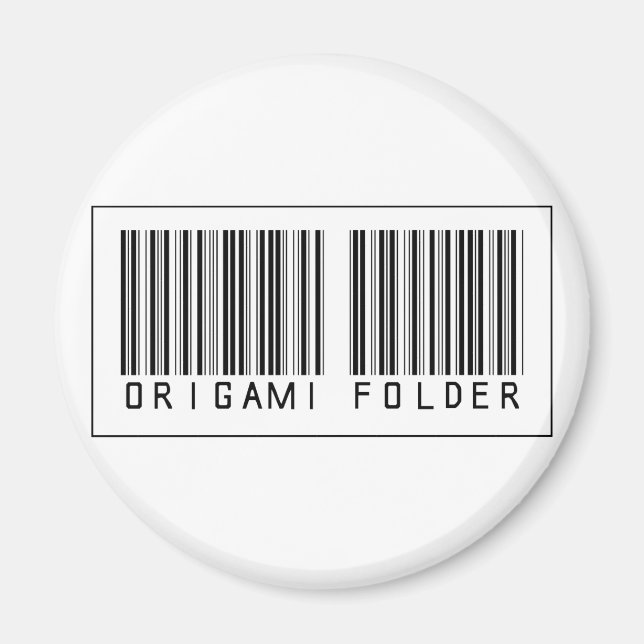 Barcode Origami Folder Magnet (Front)