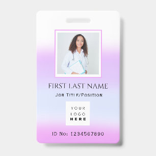 Barcode Photo Nurse Doctor Health Care IDCard ID Badge