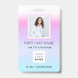 Barcode Photo  Nurse Doctor Health Care IDCard ID Badge