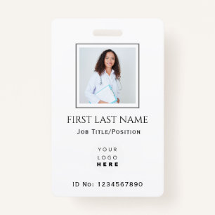 Barcode Photo Therapist Nurse Doctor Health IDCard ID Badge