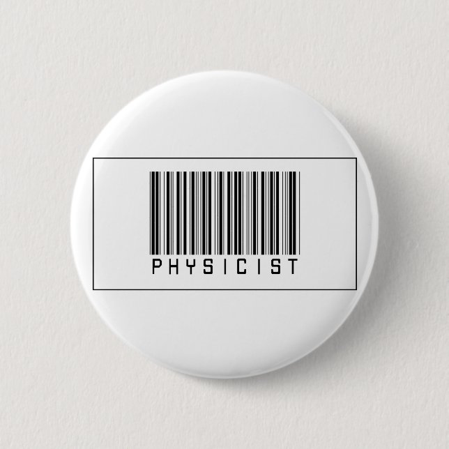 Barcode Physicist 6 Cm Round Badge (Front)