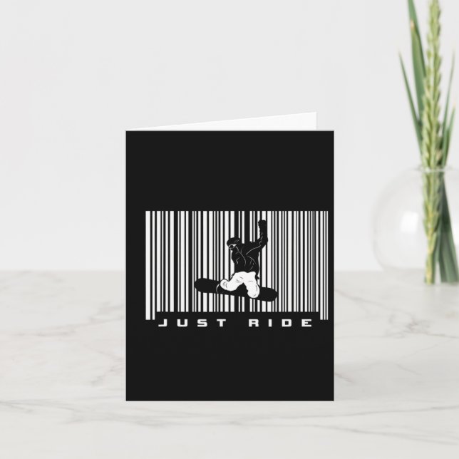 Barcode Snowboarding Apparel - Snowboarder Snowboa Card (Front)