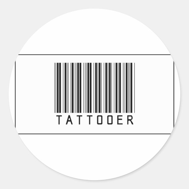 Barcode Tattooer Classic Round Sticker (Front)