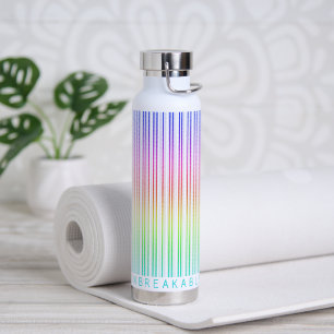 Barcode "UNBREAKABLE" Rainbow Colours Water Bottle