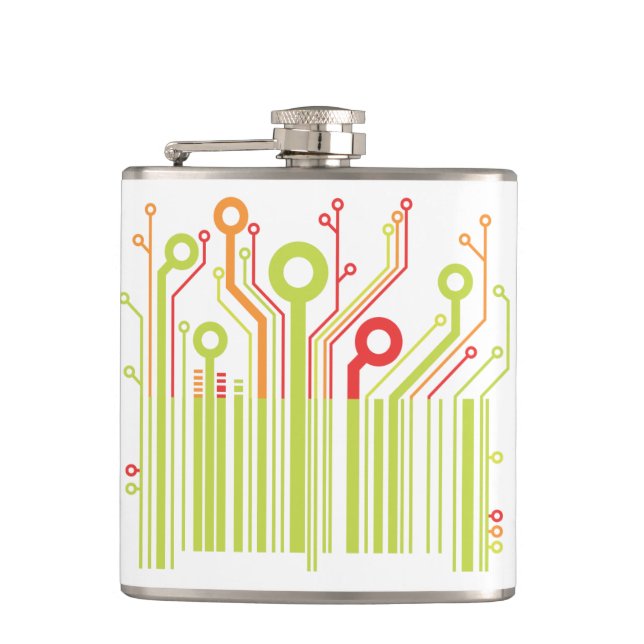 Barcode Vinyl Wrapped Flask (Front)