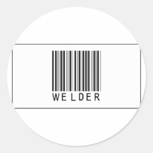 Barcode Welder Classic Round Sticker