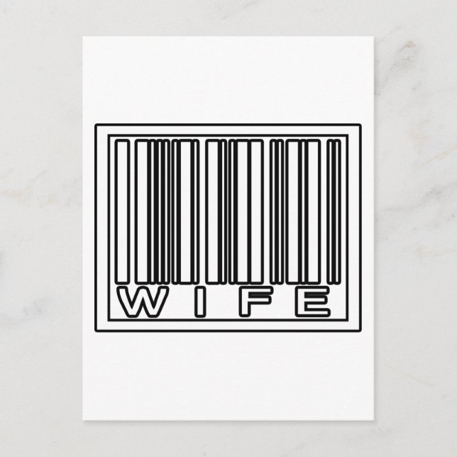 Barcode Wife Postcard (Front)