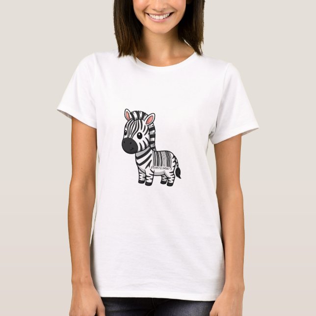 Barcode Zebra Cutie T-Shirt (Front)