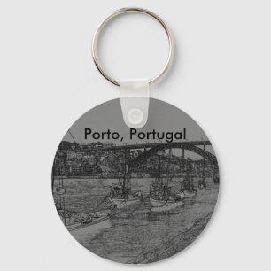 Barcos, Porto, Portugal Key Ring