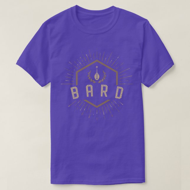 Bard Character Class Roleplaying Game Tabletop RPG T-Shirt (Design Front)