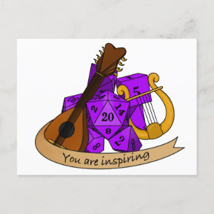 Bard Dice Design Announcement Postcard