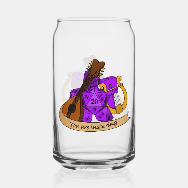 Bard Dice Design Can Glass (Front)
