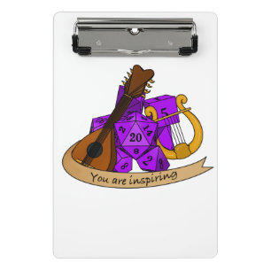 Bard Dice Design Mini Clipboard