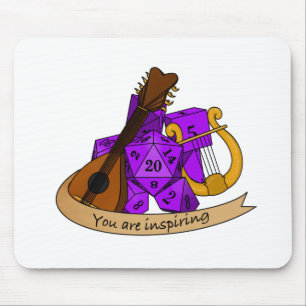 Bard Dice Design Mouse Pad