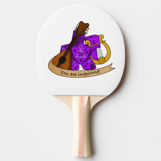 Bard Dice Design Ping Pong Paddle (Front)