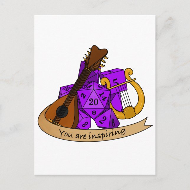 Bard Dice Design Postcard (Front)