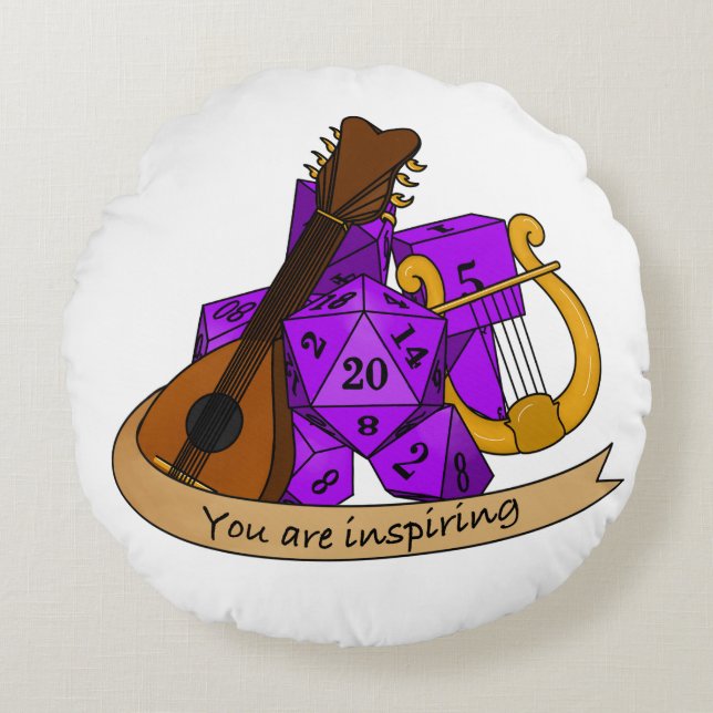 Bard Dice Design Round Cushion (Front)