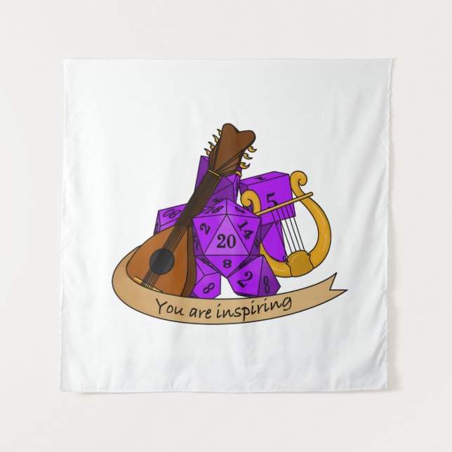 Bard Dice Design Tapestry (Front)