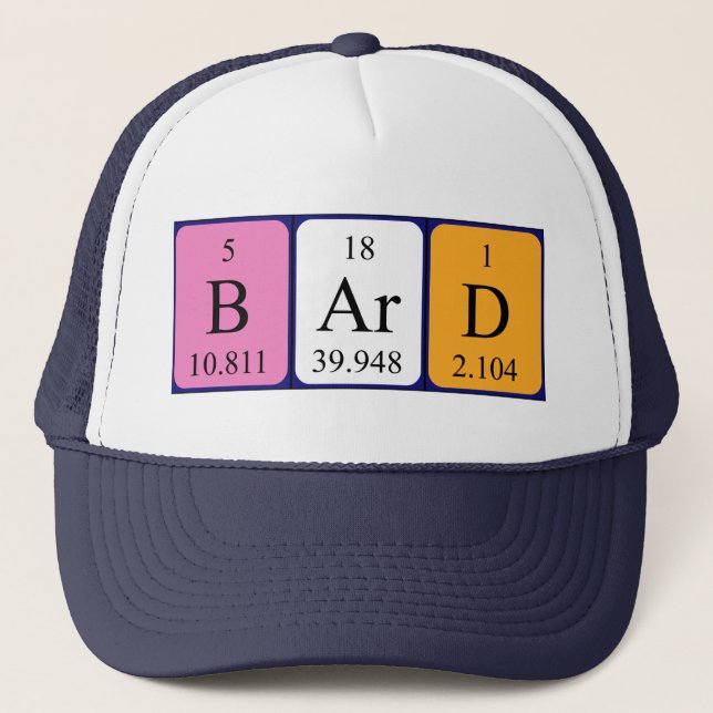 Bard periodic table name hat (Front)