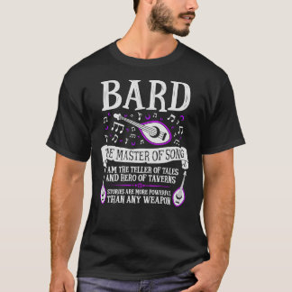 BARD, THE MASTER OF SONG - Dungeons &amp; Dragons  T-Shirt