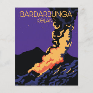 Bárðarbunga, iceland travel poster. flyer