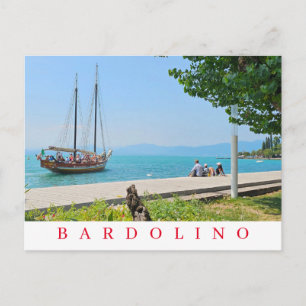 Bardolino cruise boat view postcard