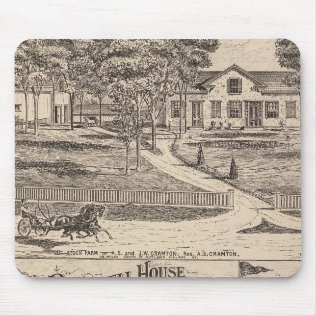 Bardwell House in Rutland Vermont Mouse Pad (Front)