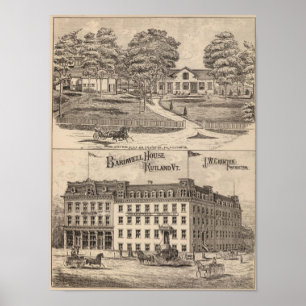 Bardwell House in Rutland Vermont Poster
