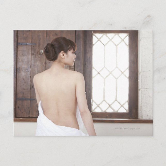 Bare Back of Young Woman Postcard (Front)