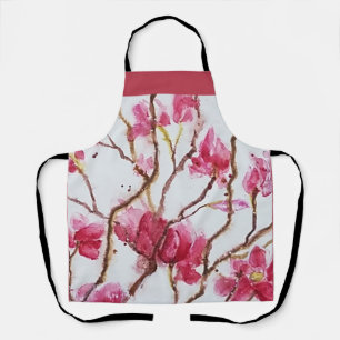 Bare Branches Cherry Blossom Flowers Apron