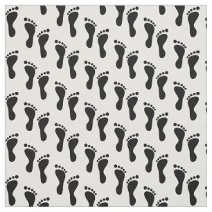 Bare Feet in Black and white Fabric