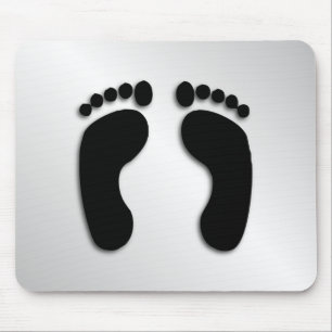 Bare Feet Prints Mouse Pad