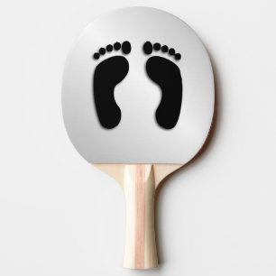 Bare Feet Prints Ping Pong Paddle