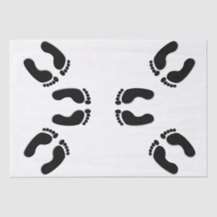 Bare Feet Prints Tissue Paper
